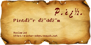 Pintér Ádám névjegykártya